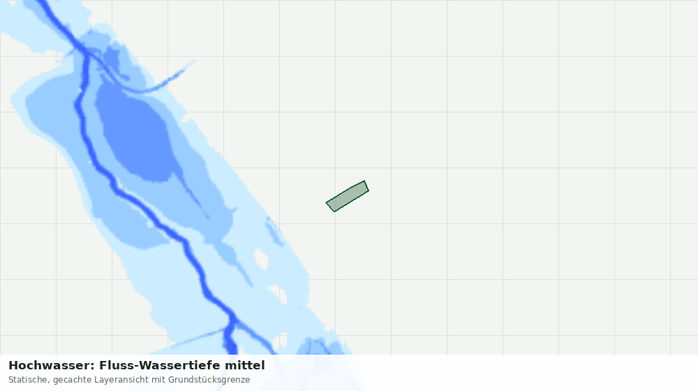 Statische Kartenansicht: Hochwasser: Fluss-Wassertiefe mittel