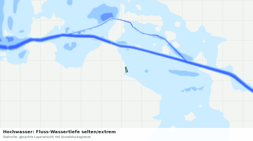 Statische Kartenansicht: Hochwasser: Fluss-Wassertiefe selten/extrem