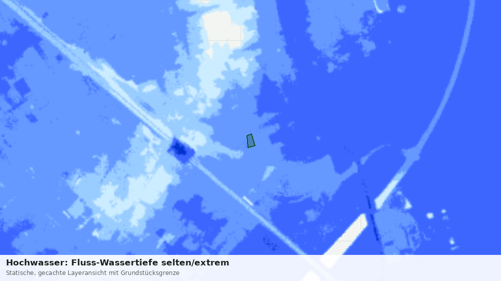 Statische Kartenansicht: Hochwasser: Fluss-Wassertiefe selten/extrem