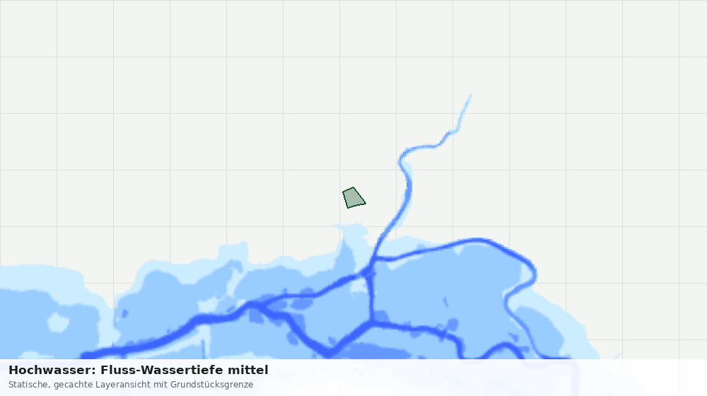 Statische Kartenansicht: Hochwasser: Fluss-Wassertiefe mittel