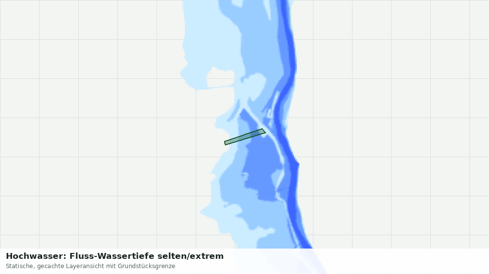 Statische Kartenansicht: Hochwasser: Fluss-Wassertiefe selten/extrem