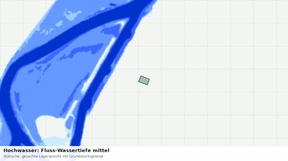 Statische Kartenansicht: Hochwasser: Fluss-Wassertiefe mittel