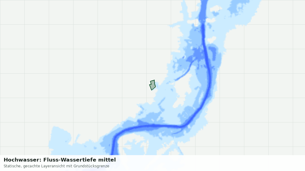 Statische Kartenansicht: Hochwasser: Fluss-Wassertiefe mittel