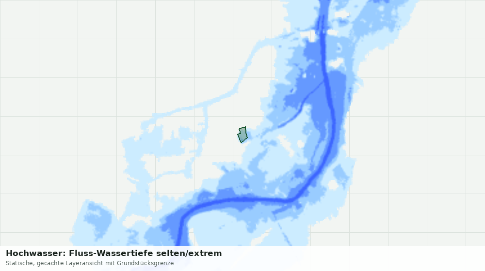 Statische Kartenansicht: Hochwasser: Fluss-Wassertiefe selten/extrem