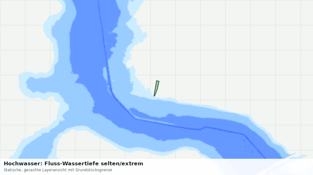Statische Kartenansicht: Hochwasser: Fluss-Wassertiefe selten/extrem