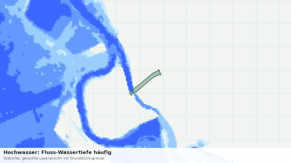 Statische Kartenansicht: Hochwasser: Fluss-Wassertiefe häufig