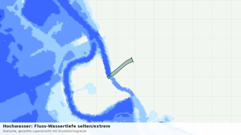 Statische Kartenansicht: Hochwasser: Fluss-Wassertiefe selten/extrem
