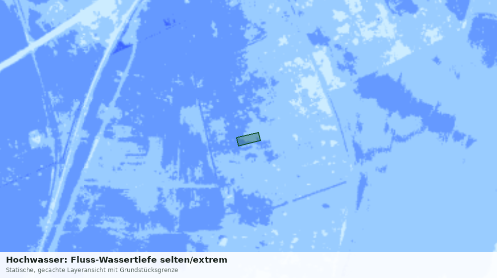 Statische Kartenansicht: Hochwasser: Fluss-Wassertiefe selten/extrem