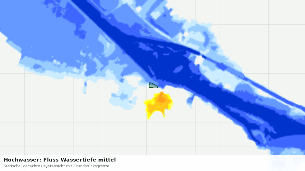Statische Kartenansicht: Hochwasser: Fluss-Wassertiefe mittel