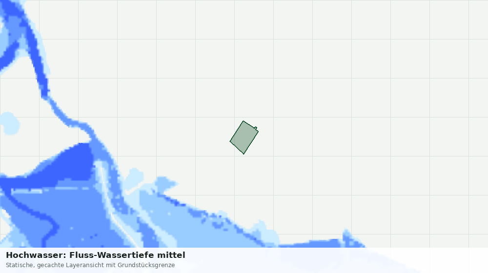 Statische Kartenansicht: Hochwasser: Fluss-Wassertiefe mittel