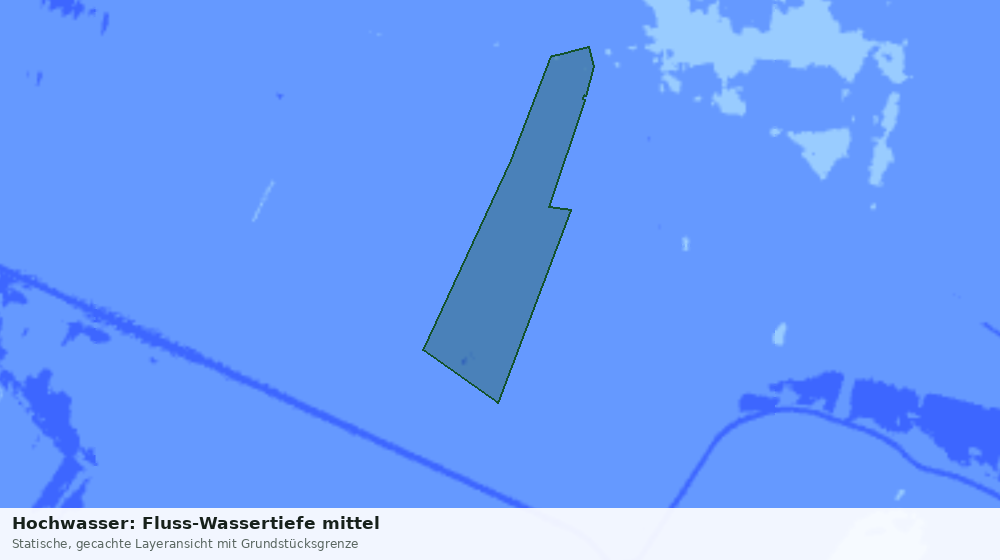 Statische Kartenansicht: Hochwasser: Fluss-Wassertiefe mittel