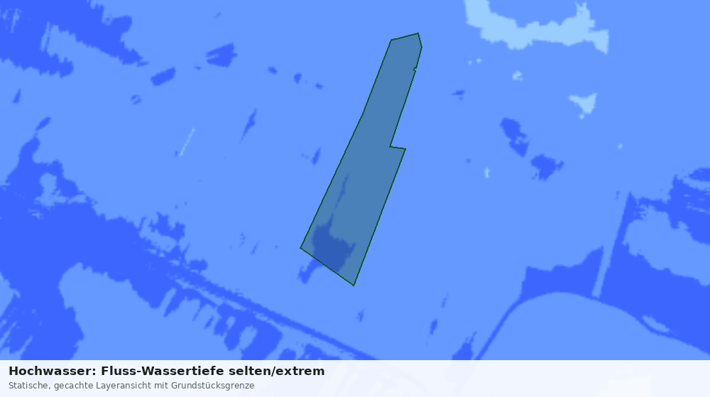 Statische Kartenansicht: Hochwasser: Fluss-Wassertiefe selten/extrem