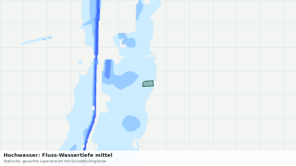 Statische Kartenansicht: Hochwasser: Fluss-Wassertiefe mittel
