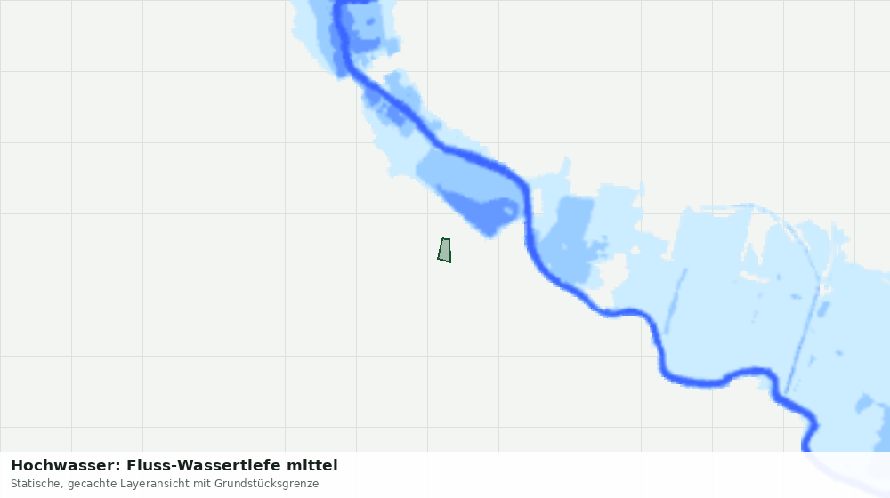 Statische Kartenansicht: Hochwasser: Fluss-Wassertiefe mittel