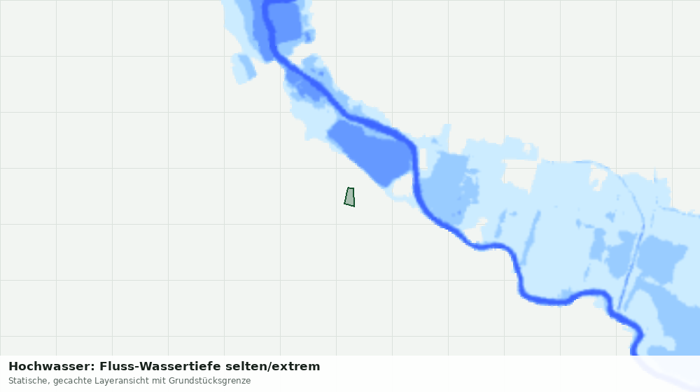 Statische Kartenansicht: Hochwasser: Fluss-Wassertiefe selten/extrem