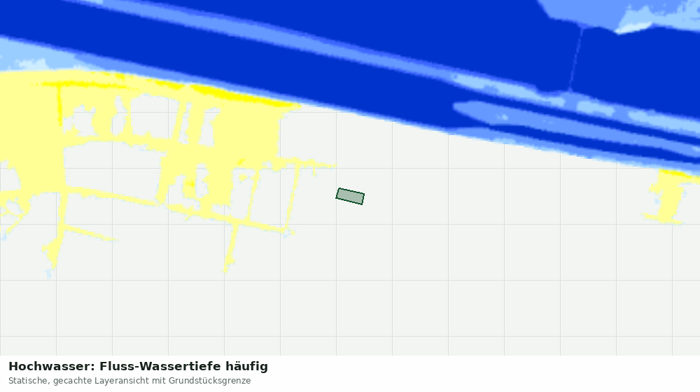 Statische Kartenansicht: Hochwasser: Fluss-Wassertiefe häufig