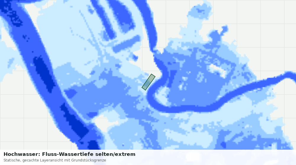 Statische Kartenansicht: Hochwasser: Fluss-Wassertiefe selten/extrem