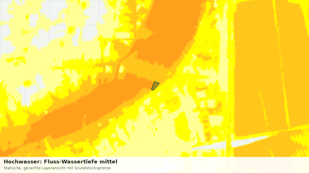 Statische Kartenansicht: Hochwasser: Fluss-Wassertiefe mittel