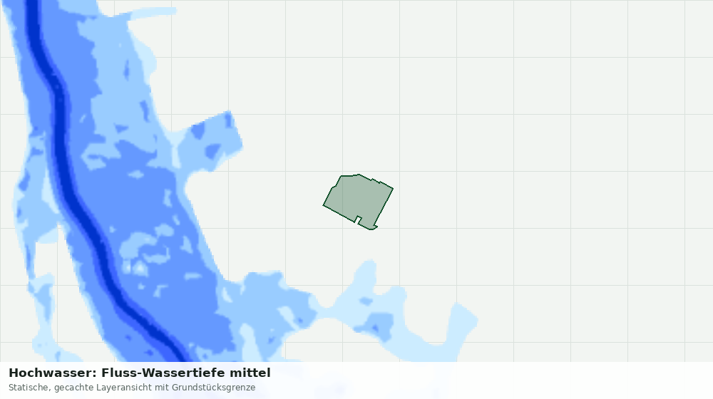 Statische Kartenansicht: Hochwasser: Fluss-Wassertiefe mittel