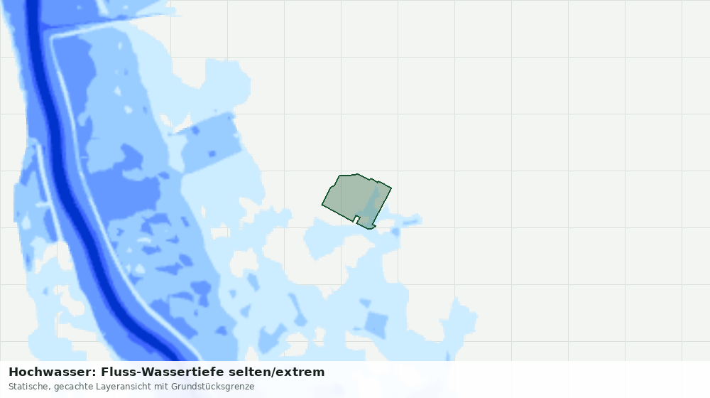Statische Kartenansicht: Hochwasser: Fluss-Wassertiefe selten/extrem