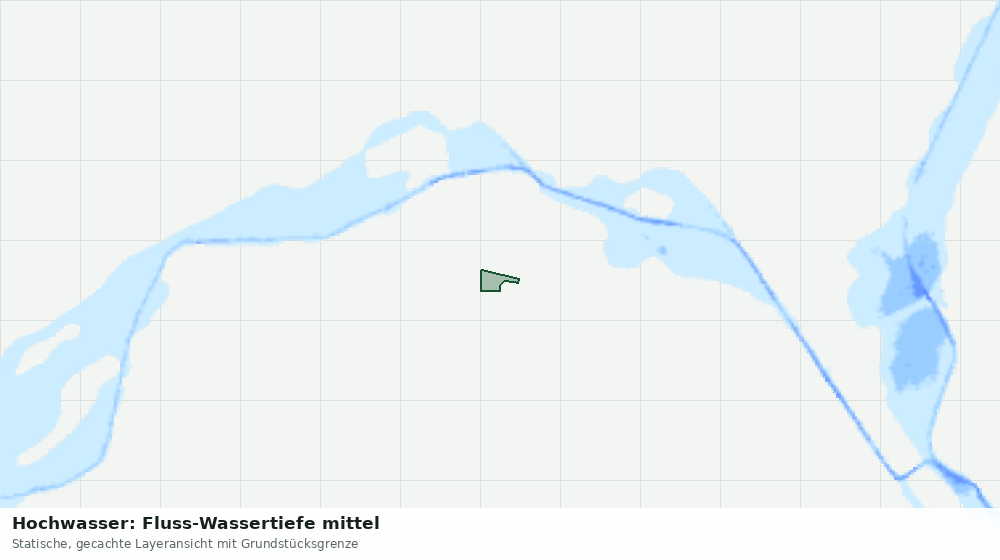 Statische Kartenansicht: Hochwasser: Fluss-Wassertiefe mittel