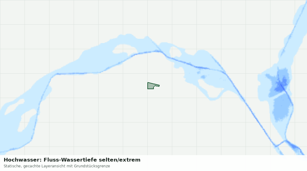 Statische Kartenansicht: Hochwasser: Fluss-Wassertiefe selten/extrem