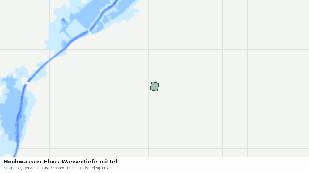 Statische Kartenansicht: Hochwasser: Fluss-Wassertiefe mittel