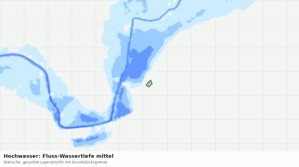 Statische Kartenansicht: Hochwasser: Fluss-Wassertiefe mittel