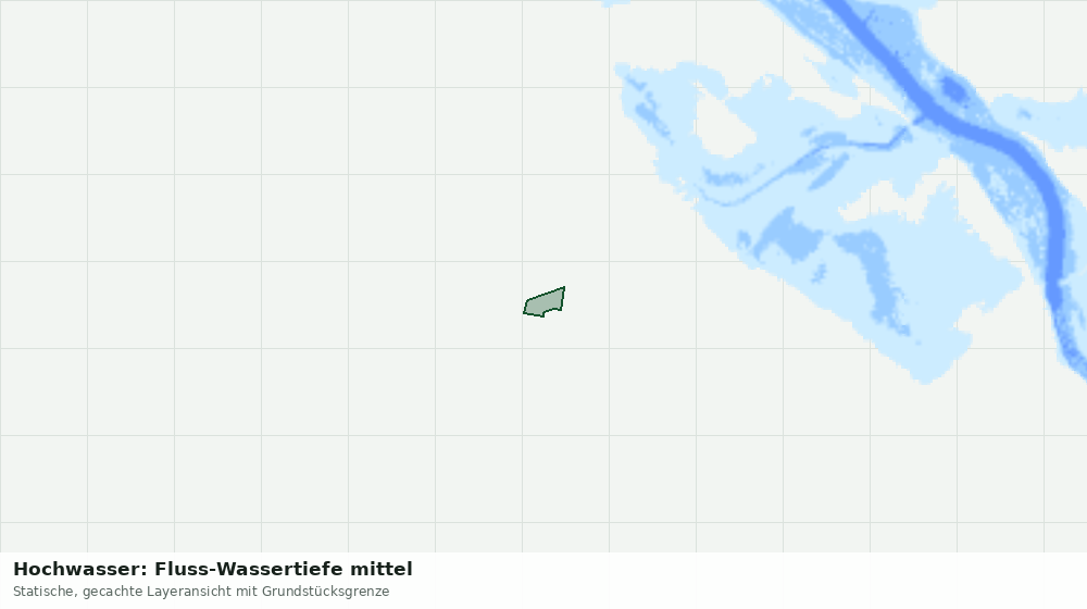 Statische Kartenansicht: Hochwasser: Fluss-Wassertiefe mittel