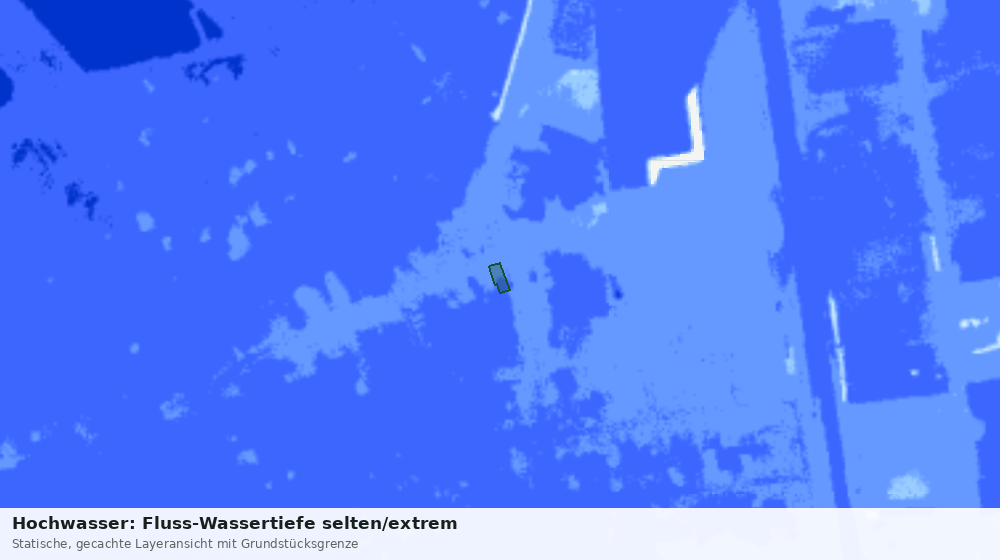 Statische Kartenansicht: Hochwasser: Fluss-Wassertiefe selten/extrem