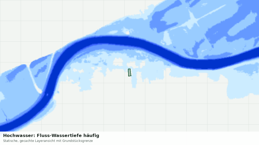Statische Kartenansicht: Hochwasser: Fluss-Wassertiefe häufig