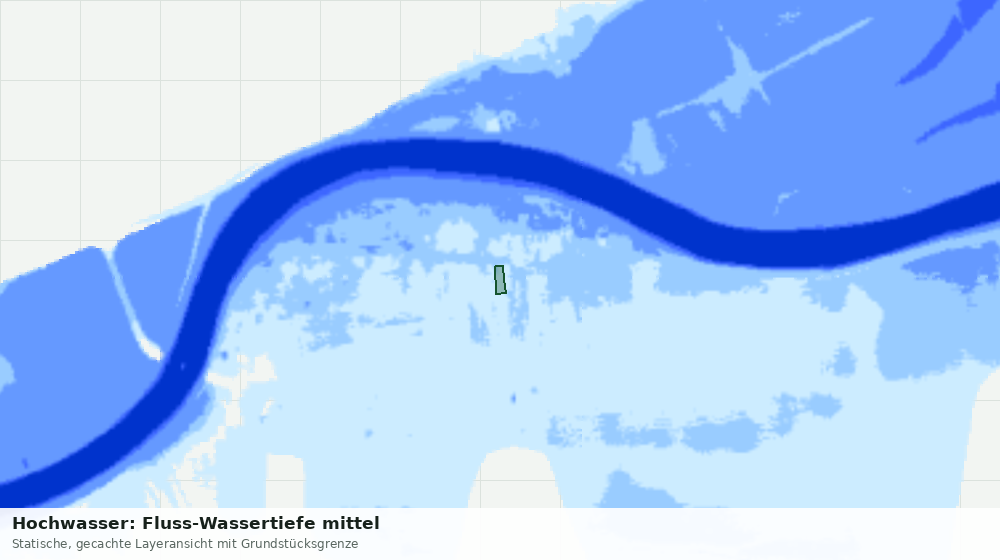 Statische Kartenansicht: Hochwasser: Fluss-Wassertiefe mittel