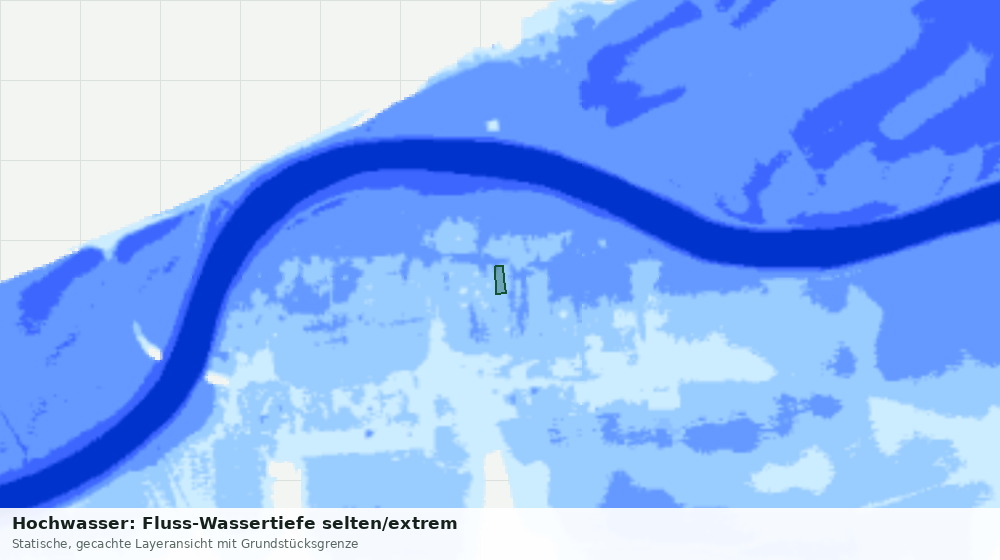Statische Kartenansicht: Hochwasser: Fluss-Wassertiefe selten/extrem