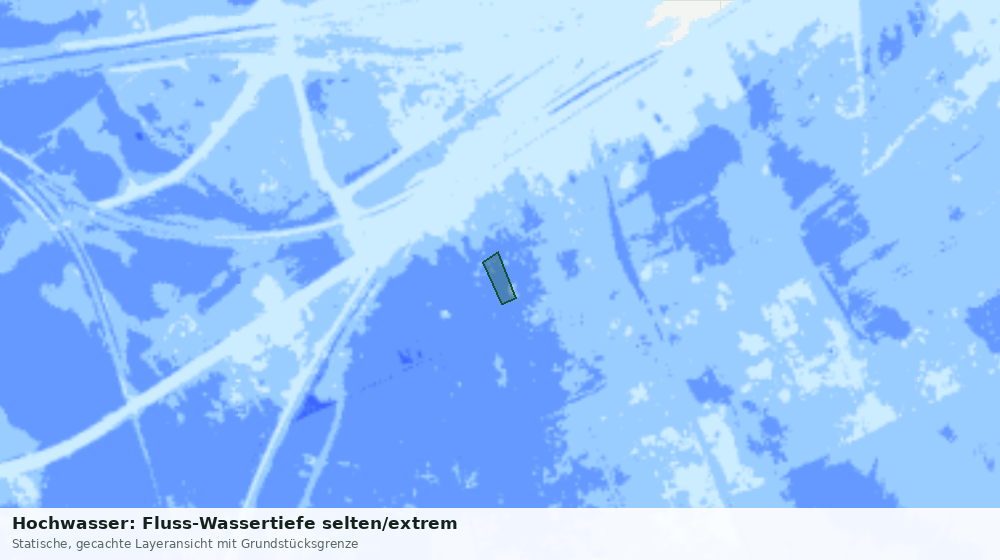 Statische Kartenansicht: Hochwasser: Fluss-Wassertiefe selten/extrem