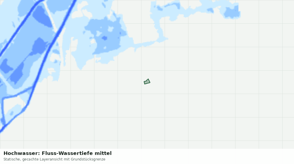 Statische Kartenansicht: Hochwasser: Fluss-Wassertiefe mittel