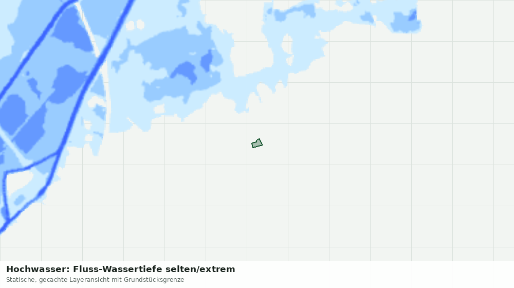 Statische Kartenansicht: Hochwasser: Fluss-Wassertiefe selten/extrem