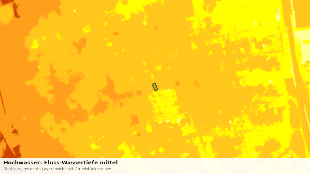 Statische Kartenansicht: Hochwasser: Fluss-Wassertiefe mittel