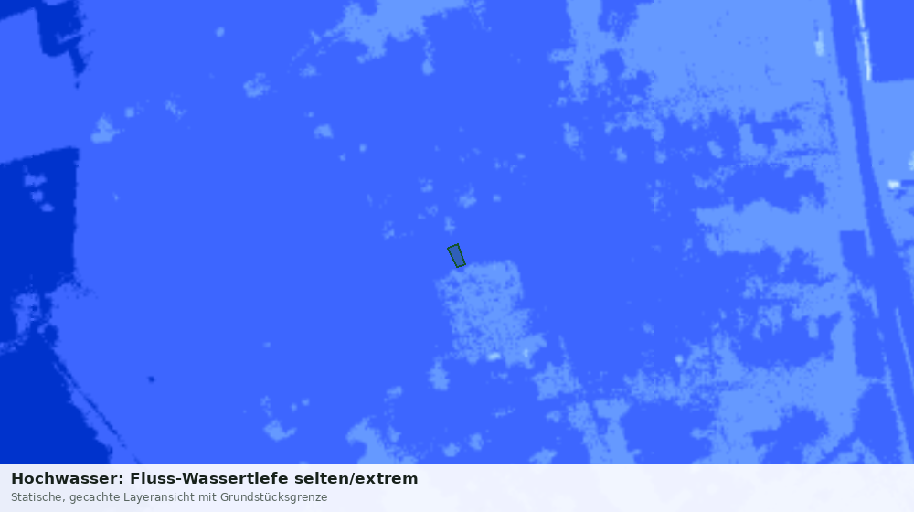 Statische Kartenansicht: Hochwasser: Fluss-Wassertiefe selten/extrem