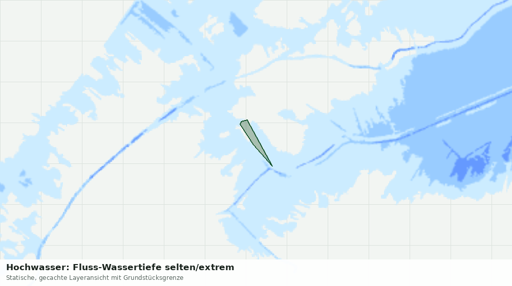 Statische Kartenansicht: Hochwasser: Fluss-Wassertiefe selten/extrem