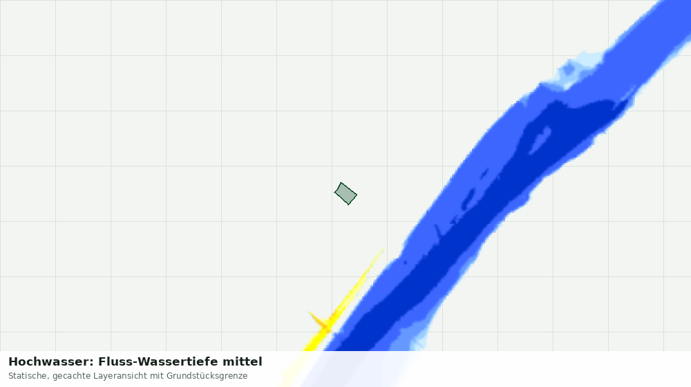 Statische Kartenansicht: Hochwasser: Fluss-Wassertiefe mittel