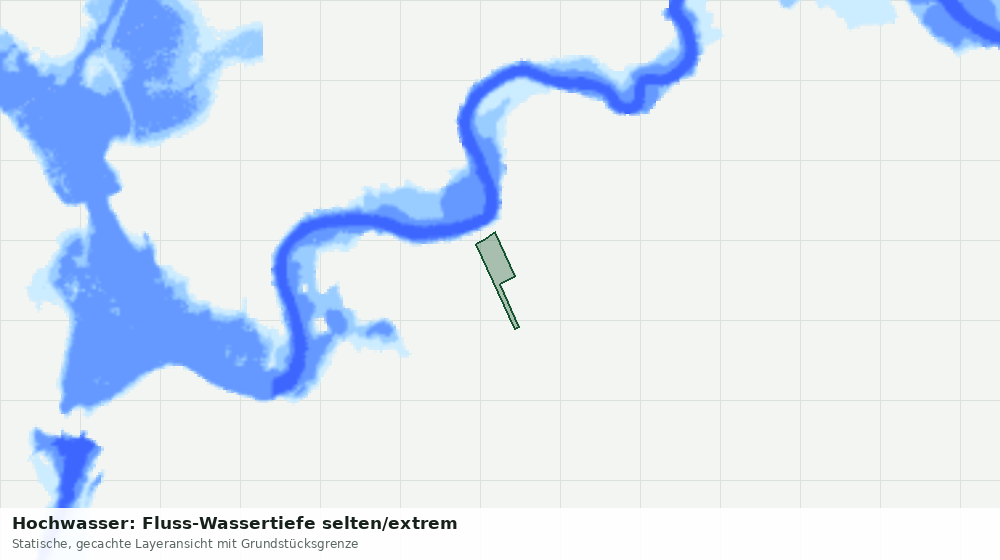 Statische Kartenansicht: Hochwasser: Fluss-Wassertiefe selten/extrem