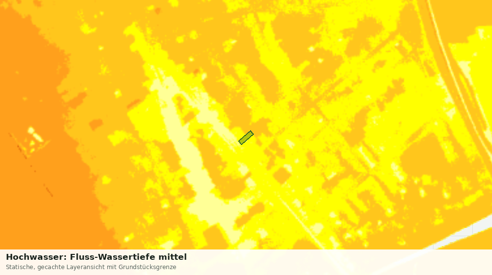 Statische Kartenansicht: Hochwasser: Fluss-Wassertiefe mittel