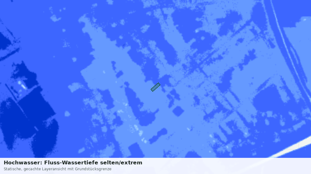 Statische Kartenansicht: Hochwasser: Fluss-Wassertiefe selten/extrem