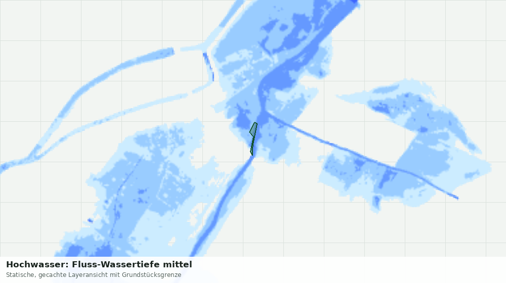 Statische Kartenansicht: Hochwasser: Fluss-Wassertiefe mittel