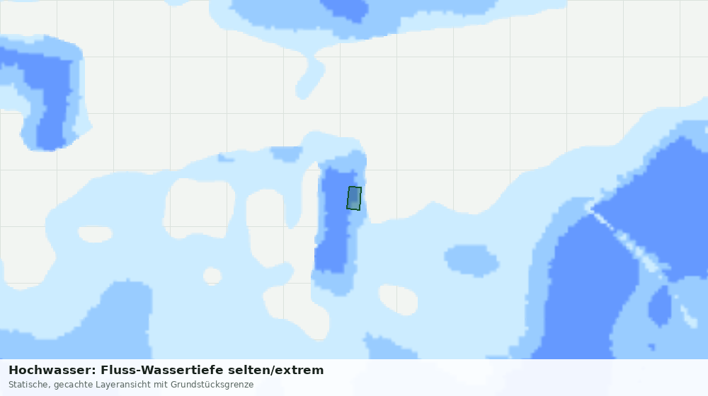 Statische Kartenansicht: Hochwasser: Fluss-Wassertiefe selten/extrem