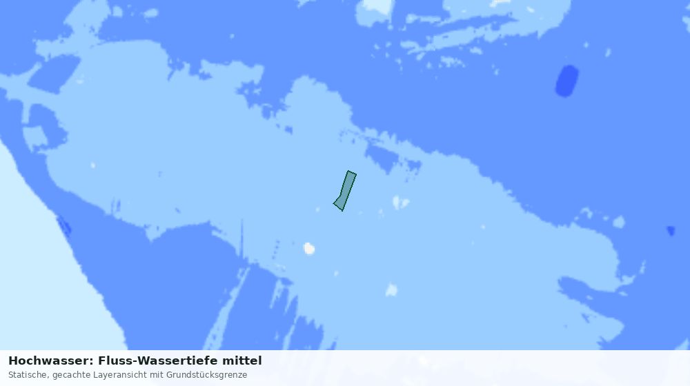 Statische Kartenansicht: Hochwasser: Fluss-Wassertiefe mittel