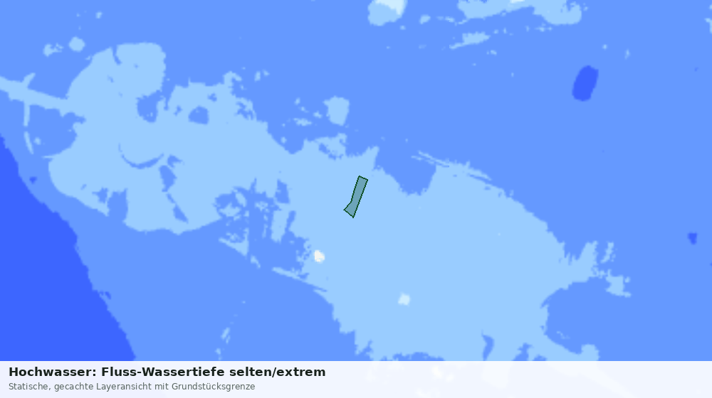 Statische Kartenansicht: Hochwasser: Fluss-Wassertiefe selten/extrem