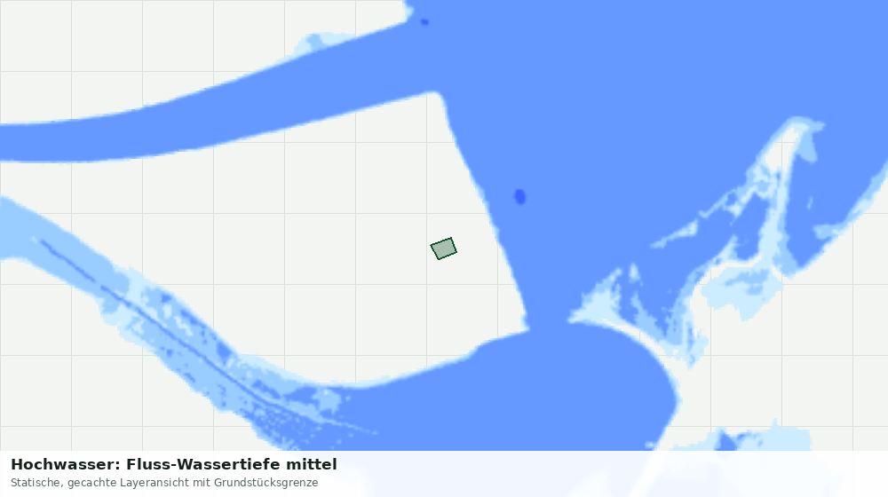 Statische Kartenansicht: Hochwasser: Fluss-Wassertiefe mittel