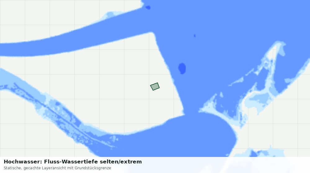 Statische Kartenansicht: Hochwasser: Fluss-Wassertiefe selten/extrem