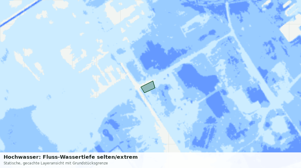 Statische Kartenansicht: Hochwasser: Fluss-Wassertiefe selten/extrem